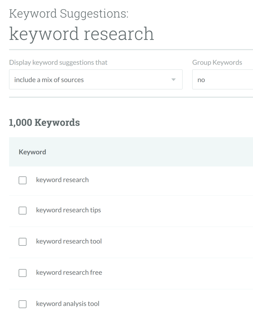 keyword-suggestions