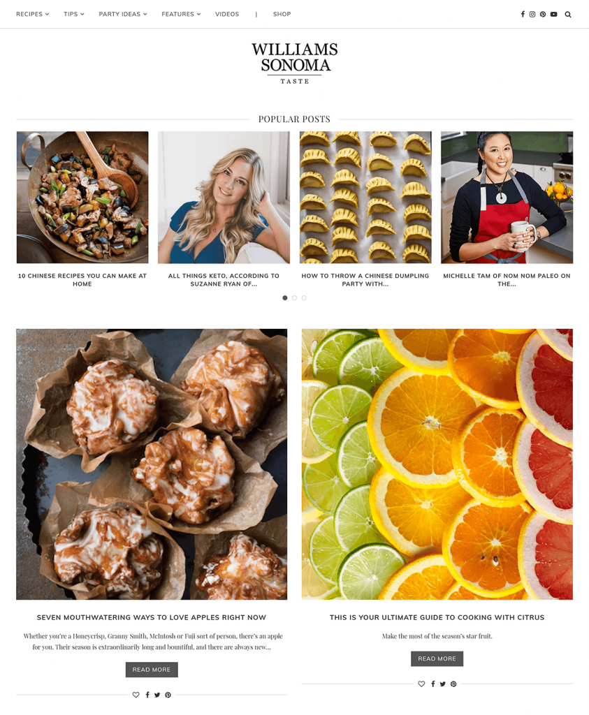 Williams-Sonoma.com web sitesi